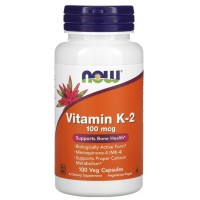 NOW Vitamin K2 100 mcg, 100 вегакапсул NOW Vitamin K2 100 mcg, 100 вегакапсул