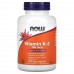 NOW Vitamin K2 100 mcg, 250 вегакапсул CN12511 NOW