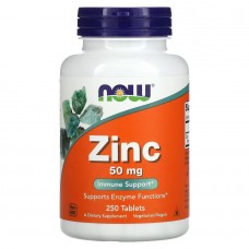 NOW Zinc 50 mg, 250 таблеток NOW Zinc 50 mg, 250 таблеток