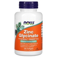 NOW Zinc Glycinate 30 mg, 120 капсул NOW Zinc Glycinate 30 mg, 120 капсул