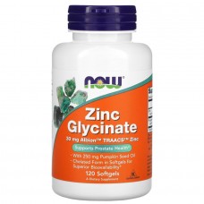 NOW Zinc Glycinate 30 mg, 120 капсул