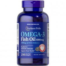 Puritan's Pride Omega 3 Fish Oil 1000 mg, 250 капсул Puritan's Pride Omega 3 Fish Oil 1000 mg, 250 капсул