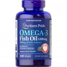 Puritan's Pride Omega 3 Fish Oil 1200 mg, 100 капсул
