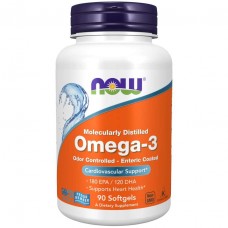 NOW Molecularly Distilled Omega-3, 90 капсул NOW Molecularly Distilled Omega-3, 90 капсул