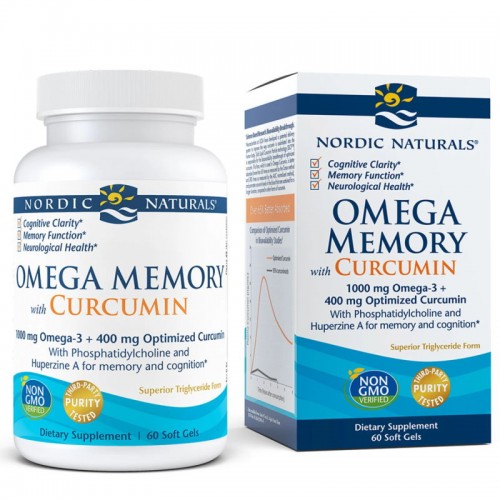 Nordic Naturals Omega Memory with Curcumin, 60 капсул CN6937 Nordic Naturals