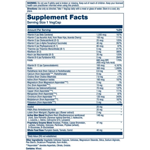 Solaray Once Daily Active Man Multivitamin, 90 вегакапсул CN20302-1 Solaray Solaray Once Daily Active Man Multivitamin, 90 вегакапсул CN20302-1 Solaray