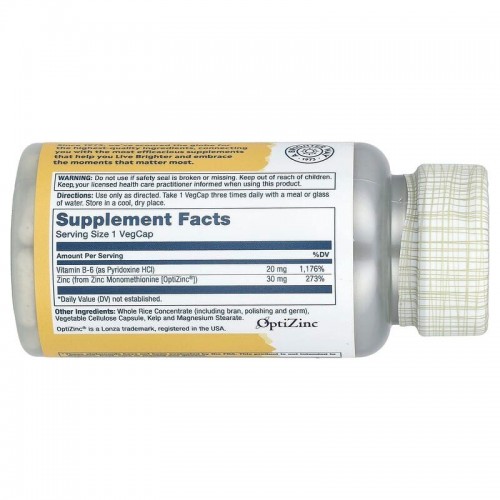 Solaray OptiZinc 30 mg, 60 вегакапсул CN20315-1 Solaray Solaray OptiZinc 30 mg, 60 вегакапсул CN20315-1 Solaray