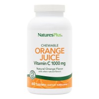 Natures Plus Orange Juice Vitamin C 1000 mg, 60 жевательных таблеток Natures Plus Orange Juice Vitamin C 1000 mg, 60 жевательных таблеток