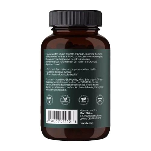 Mind Shi Mind Shi Chaga Mushroom 1000 mg, 60 вегакапсул CN20377-1 Mind Shi Mind Shi Chaga Mushroom 1000 mg, 60 вегакапсул CN20377-1
