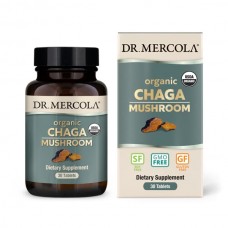 Dr. Mercola Organic Chaga Mushroom, 30 таблеток Dr. Mercola Organic Chaga Mushroom, 30 таблеток
