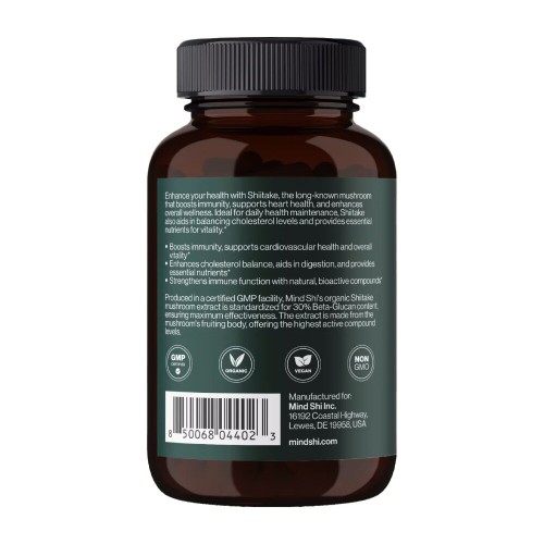 Mind Shi Mind Shi Shiitake Mushroom 1000 mg, 60 вегакапсул CN20380-1 Mind Shi Mind Shi Shiitake Mushroom 1000 mg, 60 вегакапсул CN20380-1