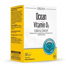 Orzax Ocean Vitamin D3 1000 IU Drop, 50 мл Orzax Ocean Vitamin D3 1000 IU Drop, 50 мл