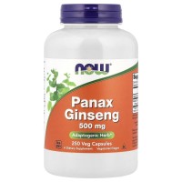 NOW Panax Ginseng 500 mg, 250 вегакапсул NOW Panax Ginseng 500 mg, 250 вегакапсул
