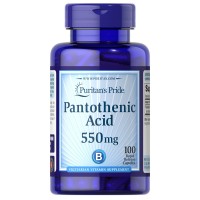 Puritan's Pride Pantothenic Acid 550 mg, 100 капсул Puritan's Pride Pantothenic Acid 550 mg, 100 капсул