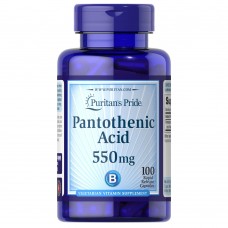 Puritan's Pride Pantothenic Acid 550 mg, 100 капсул Puritan's Pride Pantothenic Acid 550 mg, 100 капсул