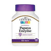 21st Century Papaya Enzyme, 100 жевательных таблеток