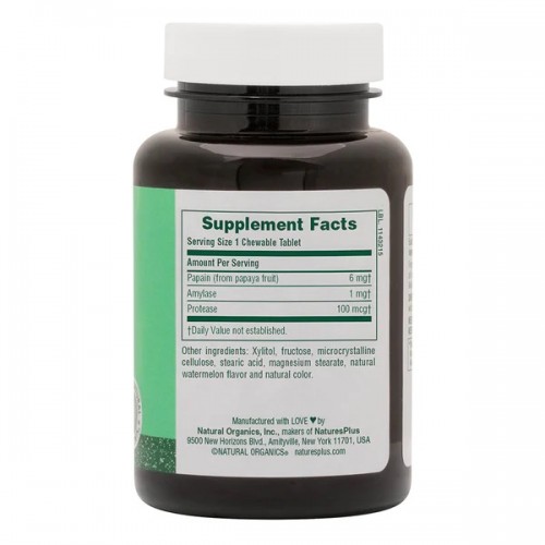 Natures Plus Papaya Enzyme, 180 жувальних таблеток CN11703 Natures Plus Natures Plus Papaya Enzyme, 180 жувальних таблеток CN11703 Natures Plus