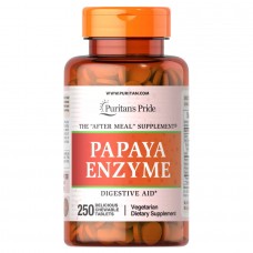 Puritan's Pride Papaya Enzyme, 250 жувальних таблеток Puritan's Pride Papaya Enzyme, 250 жувальних таблеток