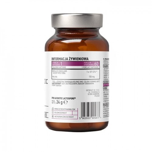 OstroVit Pharma PRO-60 BIOTIC LactoSpore, 60 капсул CN14352 Ostrovit OstroVit Pharma PRO-60 BIOTIC LactoSpore, 60 капсул CN14352 Ostrovit