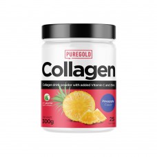 Pure Gold Protein Collagen, 300 грам - Ананас Pure Gold Protein Collagen, 300 грам - Ананас