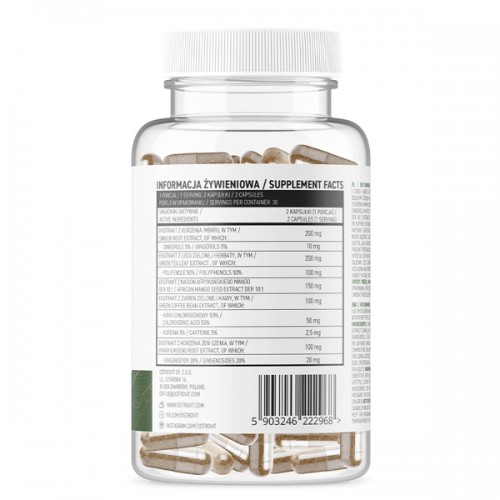 OstroVit Vege Fat Burner, 60 вегакапсул CN6305 Ostrovit OstroVit Vege Fat Burner, 60 вегакапсул CN6305 Ostrovit
