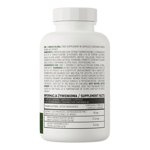 OstroVit Vege Ginkgo Biloba, 60 вегакапсул CN16034 Ostrovit OstroVit Vege Ginkgo Biloba, 60 вегакапсул CN16034 Ostrovit