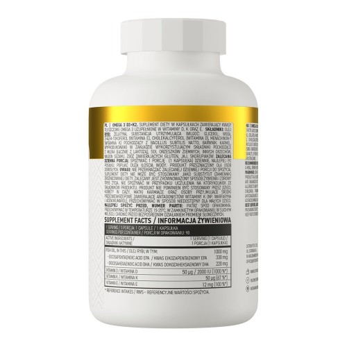 Ostrovit OstroVit Omega 3 D3+K2, 90 капсул CN6298 Ostrovit OstroVit Omega 3 D3+K2, 90 капсул CN6298