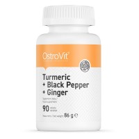 OstroVit Turmeric + Black Pepper + Ginger, 90 таблеток OstroVit Turmeric + Black Pepper + Ginger, 90 таблеток