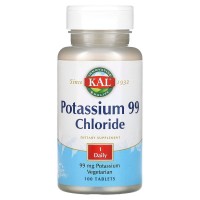 KAL Potassium Chloride 99 mg, 100 таблеток KAL Potassium Chloride 99 mg, 100 таблеток
