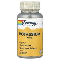 Solaray Potassium 99 mg, 100 вегакапсул Solaray Potassium 99 mg, 100 вегакапсул