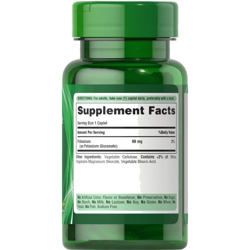Puritan's Pride Potassium 99 mg, 100 каплет CN10522 Puritan's Pride Puritan's Pride Potassium 99 mg, 100 каплет CN10522 Puritan's Pride