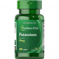 Puritan's Pride Potassium 99 mg, 100 каплет Puritan's Pride Potassium 99 mg, 100 каплет