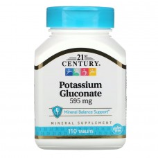 21st Century Potassium Gluconate 595 mg, 110 таблеток
