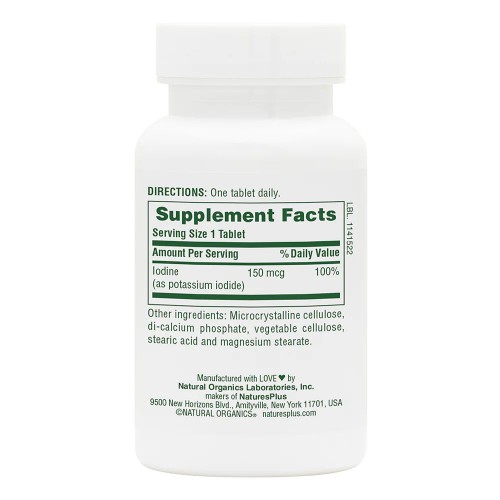 Natures Plus Potassium Iodide 150 mcg, 100 таблеток CN13549 Natures Plus Natures Plus Potassium Iodide 150 mcg, 100 таблеток CN13549 Natures Plus
