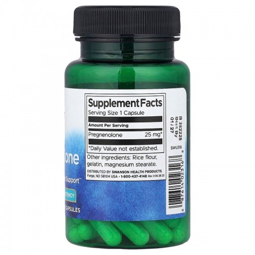 Swanson Pregnenolone 25 mg High Potency, 60 капсул CN20232-1 Swanson Swanson Pregnenolone 25 mg High Potency, 60 капсул CN20232-1 Swanson