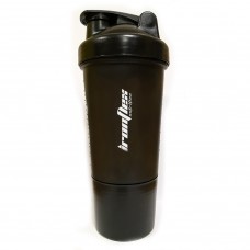 IronFlex Shaker 500 мл с пружинкой + контейнер, Black IronFlex Shaker 500 мл с пружинкой + контейнер, Black