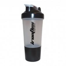 IronFlex Shaker 500 мл с пружинкой + контейнер, Transparent IronFlex Shaker 500 мл с пружинкой + контейнер, Transparent