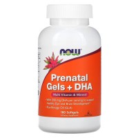 NOW Prenatal Gels with DHA, 180 капсул NOW Prenatal Gels with DHA, 180 капсул