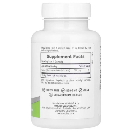 Natures Plus PRO GABA 500 mg, 60 капсул CN16468 Natures Plus Natures Plus PRO GABA 500 mg, 60 капсул CN16468 Natures Plus