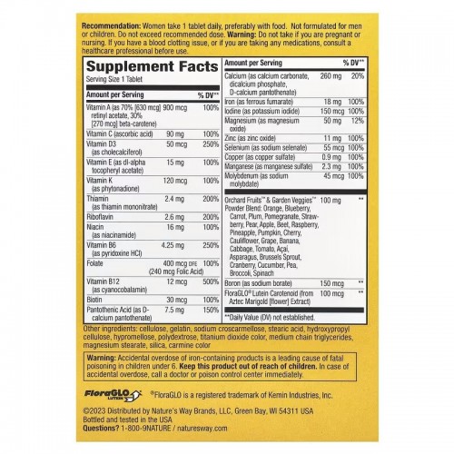 Nature's Way Alive! Women's Complete Multivitamin, 50 таблеток CN14146 Nature's Way
