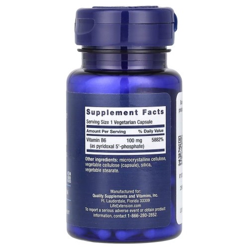 Life Extension Pyridoxal 5'-Phosphate 100 mg, 60 вегакапсул CN16478 Life Extension Life Extension Pyridoxal 5'-Phosphate 100 mg, 60 вегакапсул CN16478 Life Extension