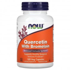NOW Quercetin with Bromelain, 120 вегакапсул NOW Quercetin with Bromelain, 120 вегакапсул