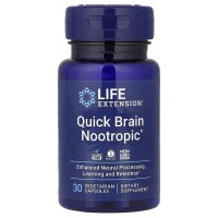 Life Extension Quick Brain Nootropic, 30 вегакапсул Life Extension Quick Brain Nootropic, 30 вегакапсул