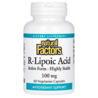 Natural Factors R-Lipoic Acid 100 mg, 60 вегакапсул Natural Factors R-Lipoic Acid 100 mg, 60 вегакапсул
