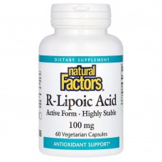 Natural Factors R-Lipoic Acid 100 mg, 60 вегакапсул Natural Factors R-Lipoic Acid 100 mg, 60 вегакапсул