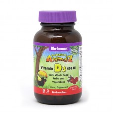 Bluebonnet Nutrition Rainforest Animalz Vitamin D3 400 IU, 90 жевательных таблеток - Ягоды
