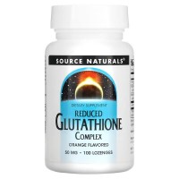 Source Naturals Reduced Glutathione Complex, 100 леденцов - Апельсин Source Naturals Reduced Glutathione Complex, 100 леденцов - Апельсин