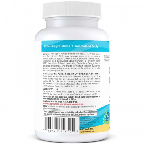 Nordic Naturals Complete Omega Junior, 90 капсул CN6918 Nordic Naturals Nordic Naturals Complete Omega Junior, 90 капсул CN6918 Nordic Naturals