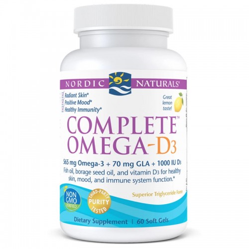 Nordic Naturals Complete Omega-D3, 60 капсул CN6915 Nordic Naturals Nordic Naturals Complete Omega-D3, 60 капсул CN6915 Nordic Naturals