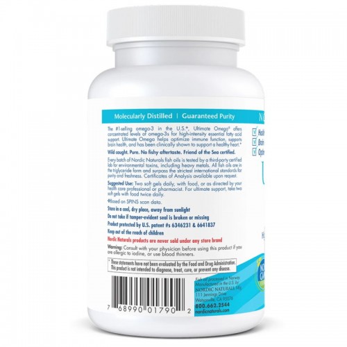 Nordic Naturals Ultimate Omega, 60 капсул CN6939 Nordic Naturals Nordic Naturals Ultimate Omega, 60 капсул CN6939 Nordic Naturals